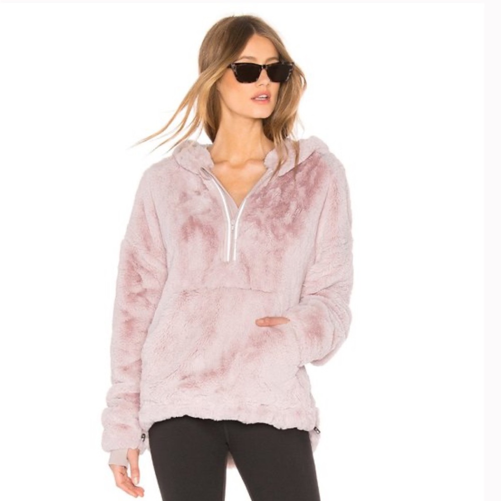 FREE PEOPLE MOVEMENT OFF THE RECORD SOFT JACKET PINK / TAUPE